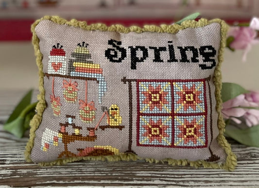 Needle and Thread Seasons Pillows:  Spring